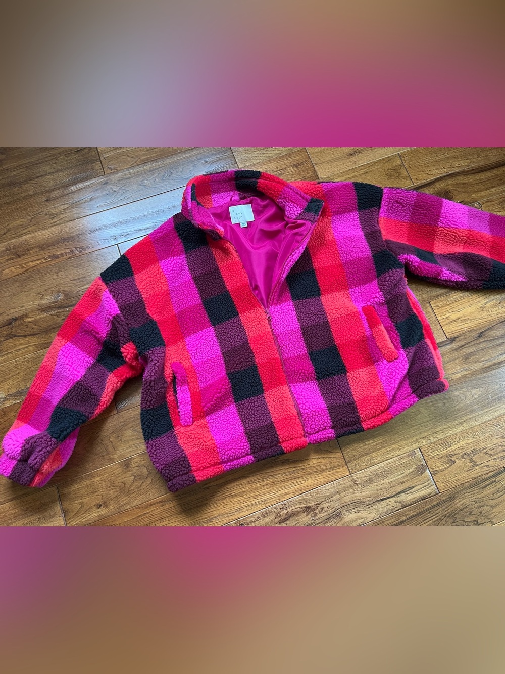 Women’s Plaid Sherpa Jacket